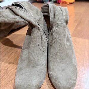 Forever 21 Taupe Suede Ankle Boots